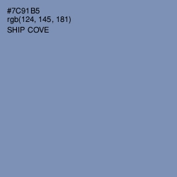 #7C91B5 - Ship Cove Color Image